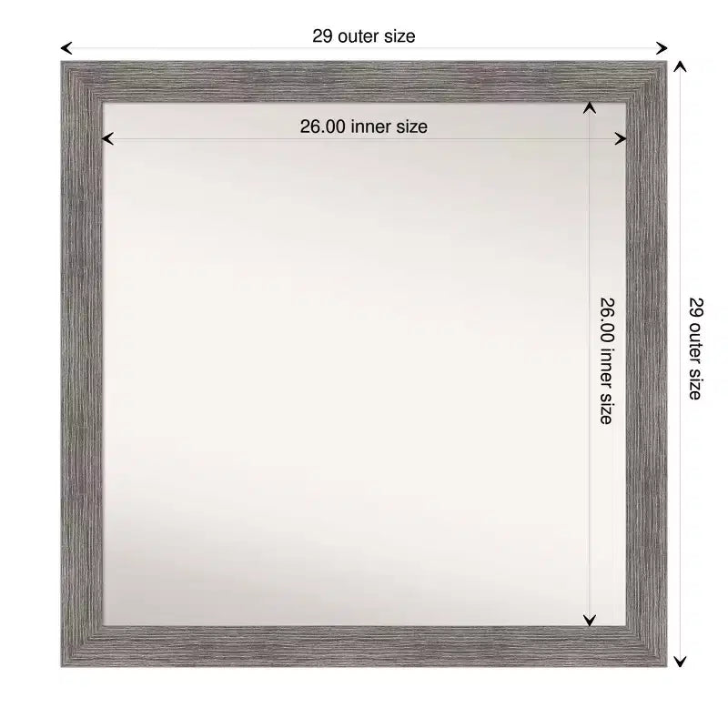 Specchio da parete quadrato con cornice — 75 x 75 cm