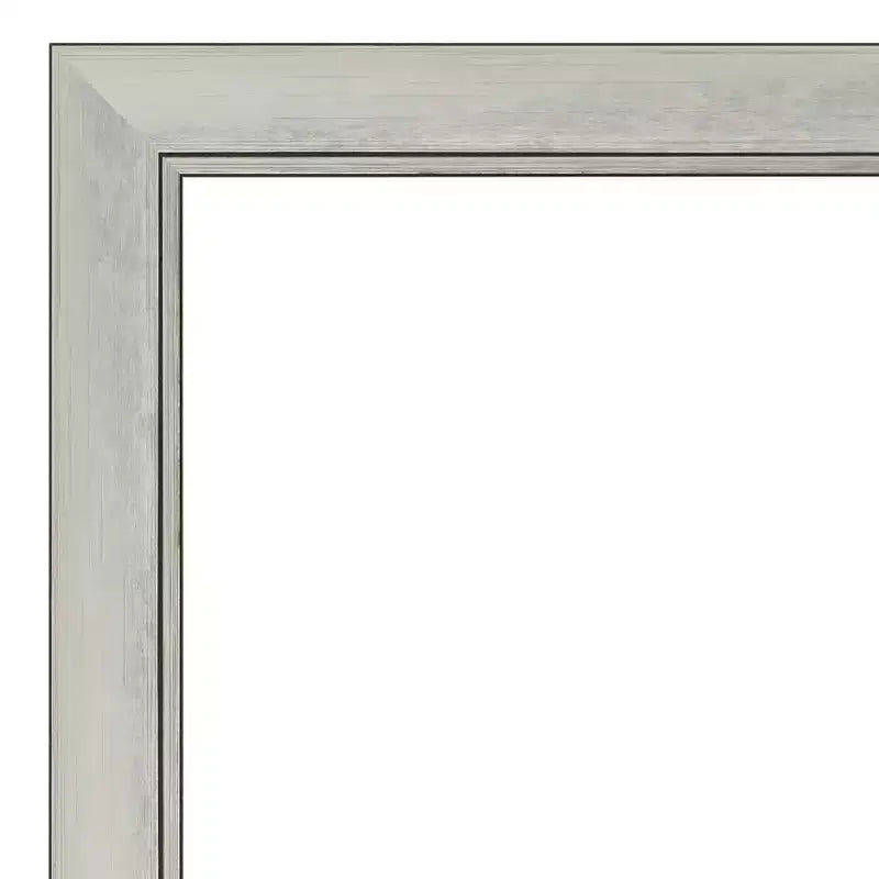 Specchio a parete rettangolare a figura intera - Cornice Patina Argento, 52 x 18 pollici