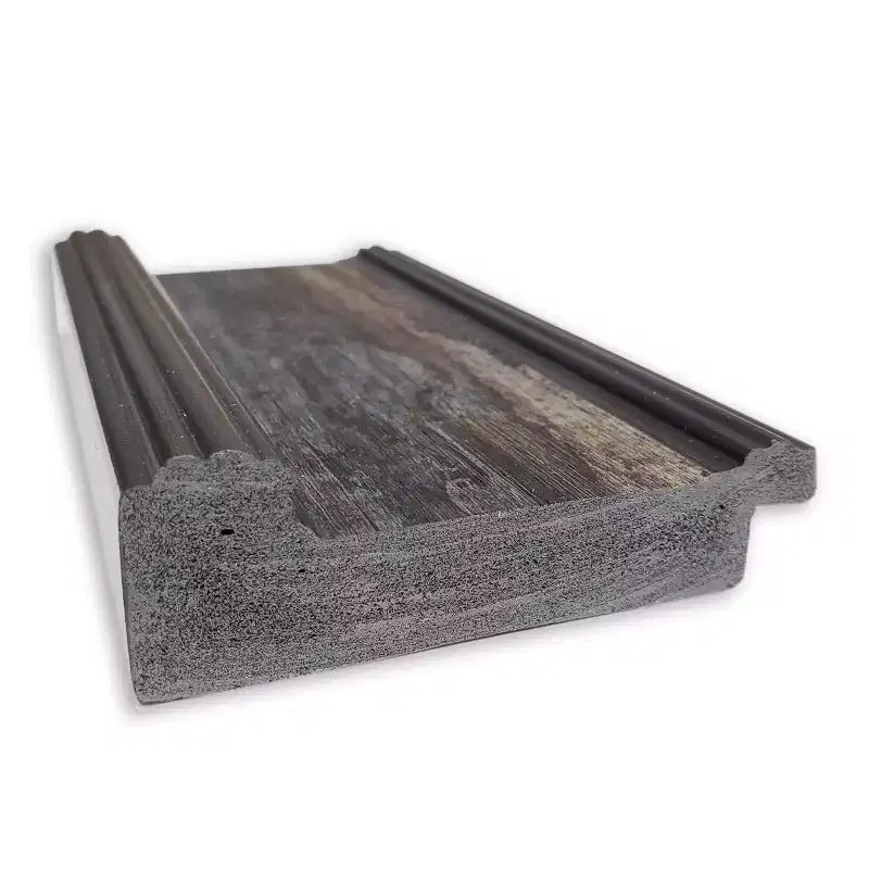 Specchio a figura intera da parete e da porta rettangolare — Cornice rustica antracite