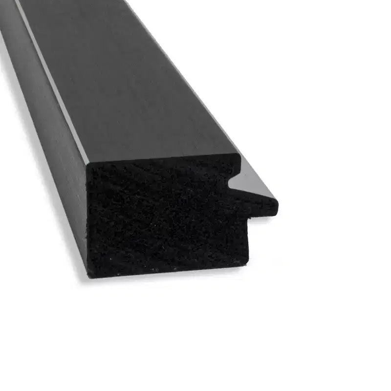 Specchio da Porta a Figura Intera - Cornice Nera Argentata, 17 x 51 pollici.