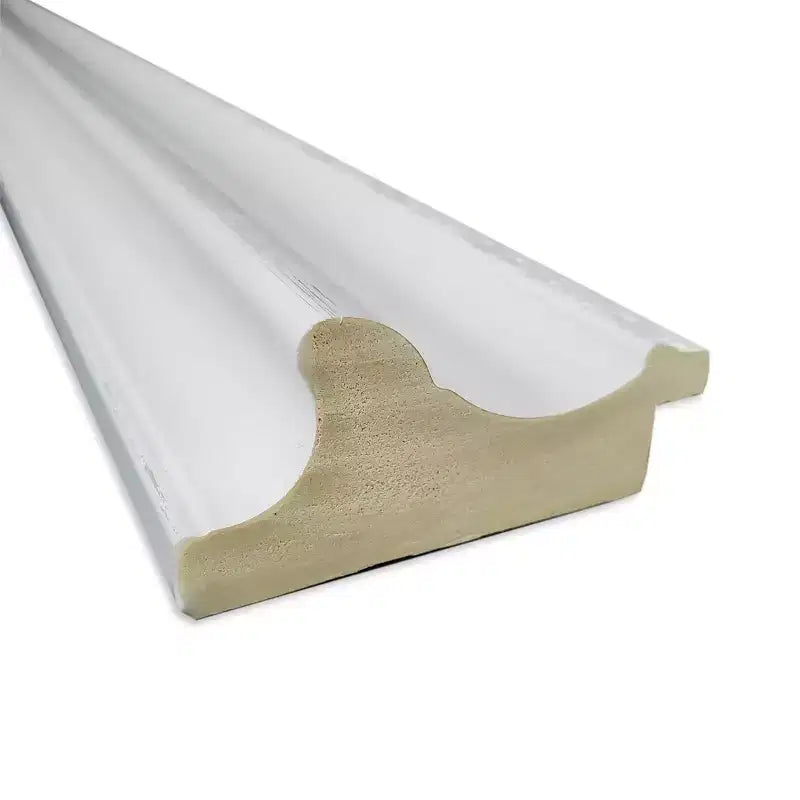 Specchio da parete rettangolare grande – Cornice bianca decorata, 43.5 x 32.5 pollici