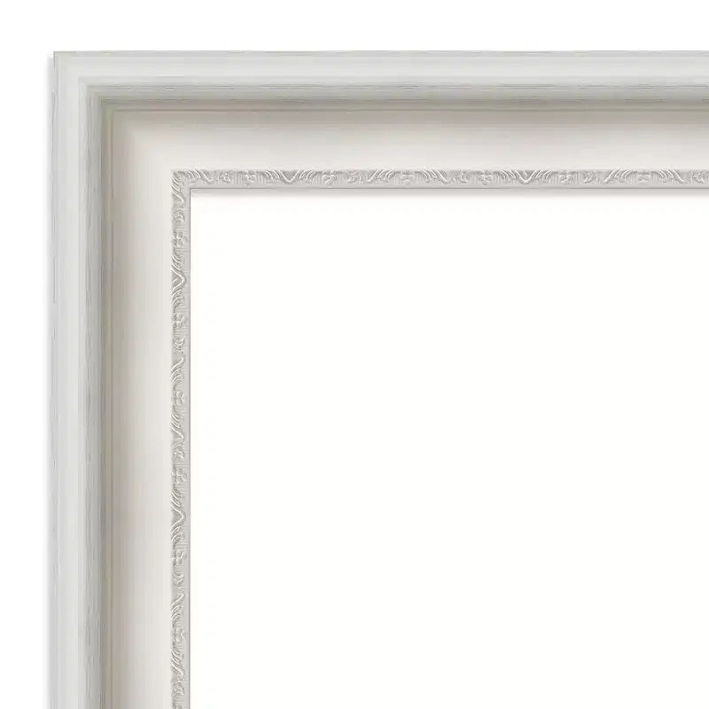 Specchio da parete rettangolare con cornice bianca — 23,5 x 29,5 pollici
