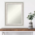 Specchio da parete rettangolare con cornice bianca — 23,5 x 29,5 pollici