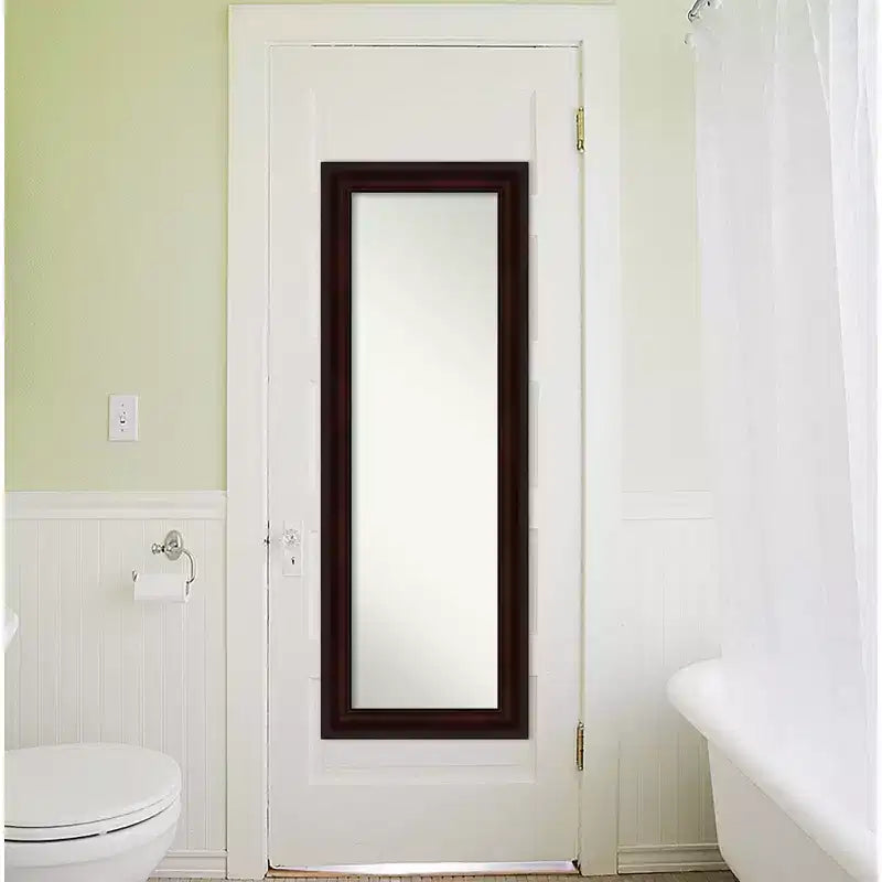 Specchio a figura intera da porta - Cornice marrone caffè