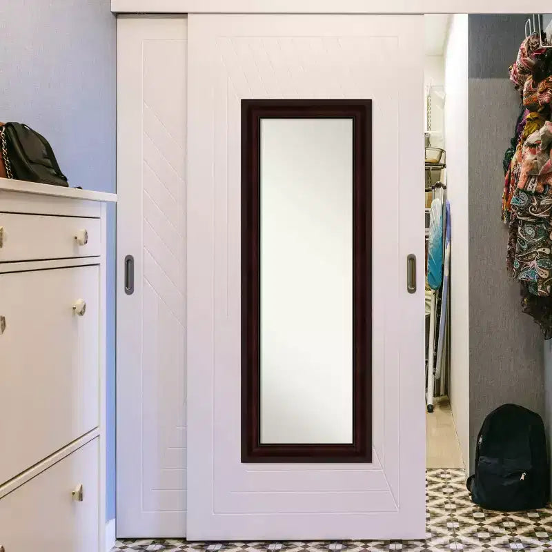Specchio a figura intera da porta - Cornice marrone caffè