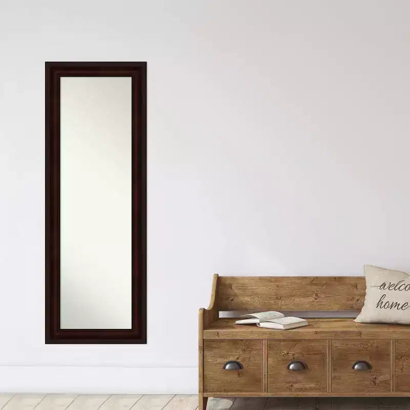 Specchio a figura intera da porta - Cornice marrone caffè