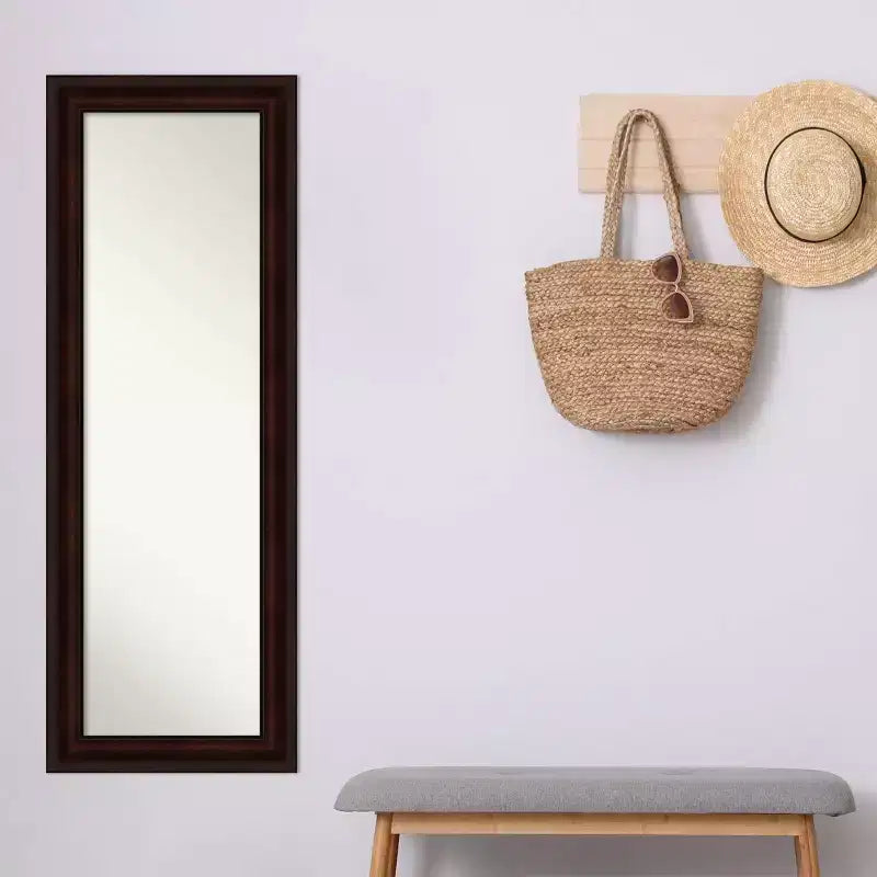 Specchio a figura intera da porta - Cornice marrone caffè
