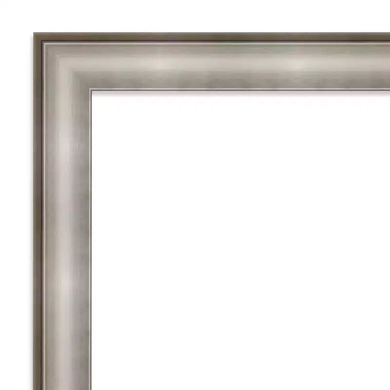 Specchio da parete con cornice rettangolare - Finitura argento spazzolato