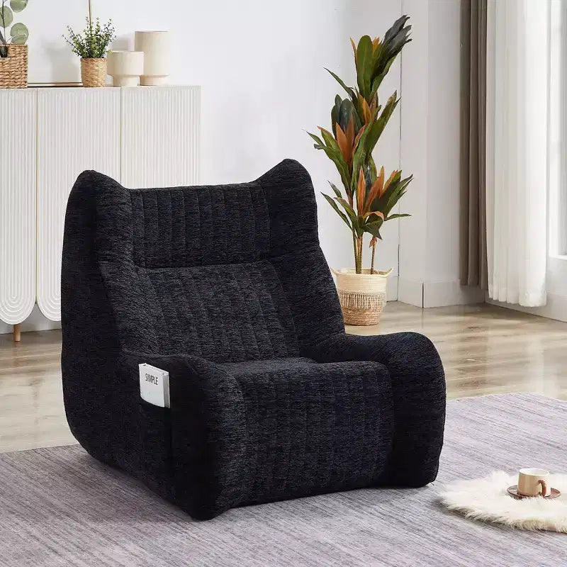 Okak Giant Bean Bag Chair with Arms, Floor Chair Sofa Chair with High-Resilience Sponge, Lazy Bean Bag Sofas for Adults, Accent Chair