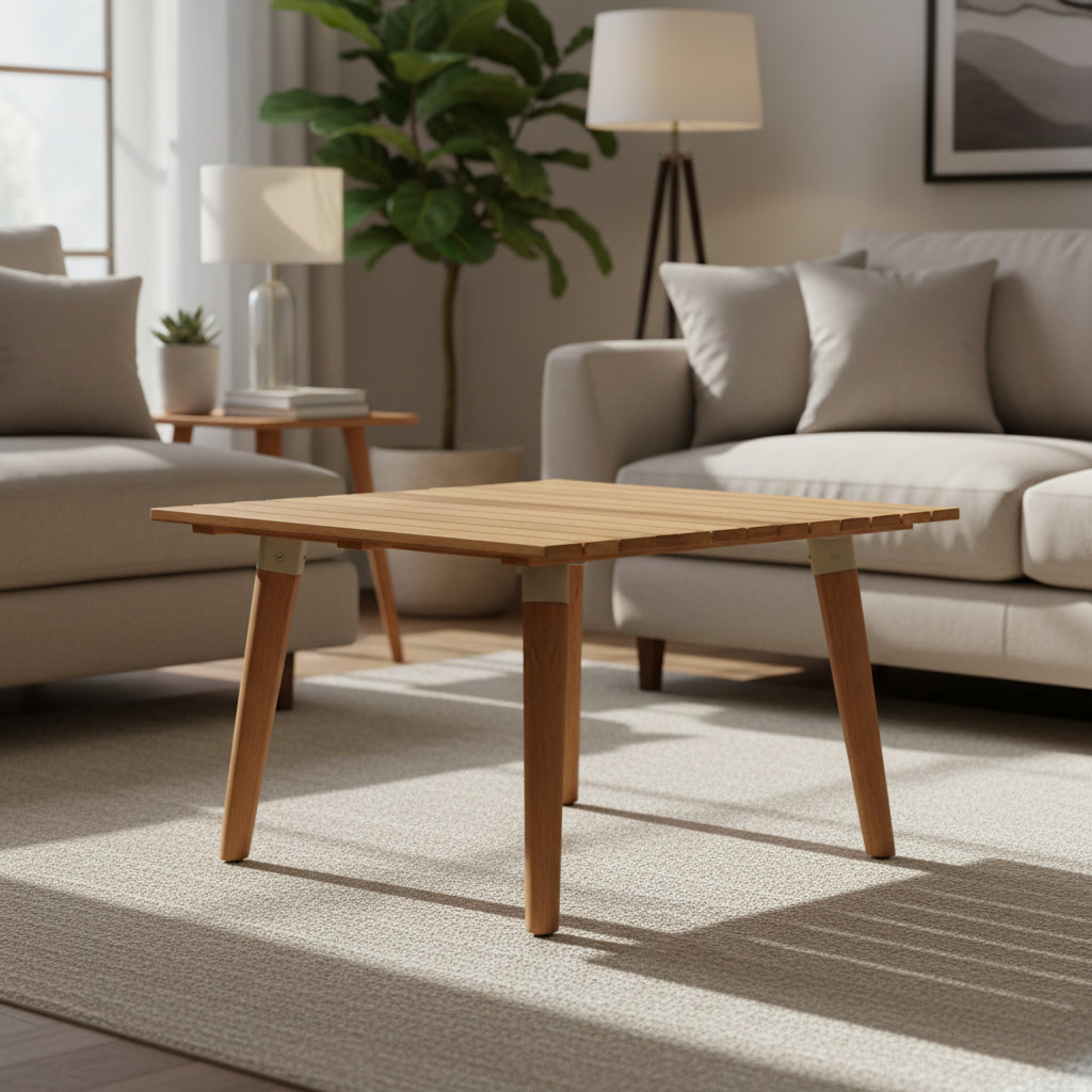vidaXL Patio Coffee Table 23.6x23.6x14.2 Solid Acacia Wood