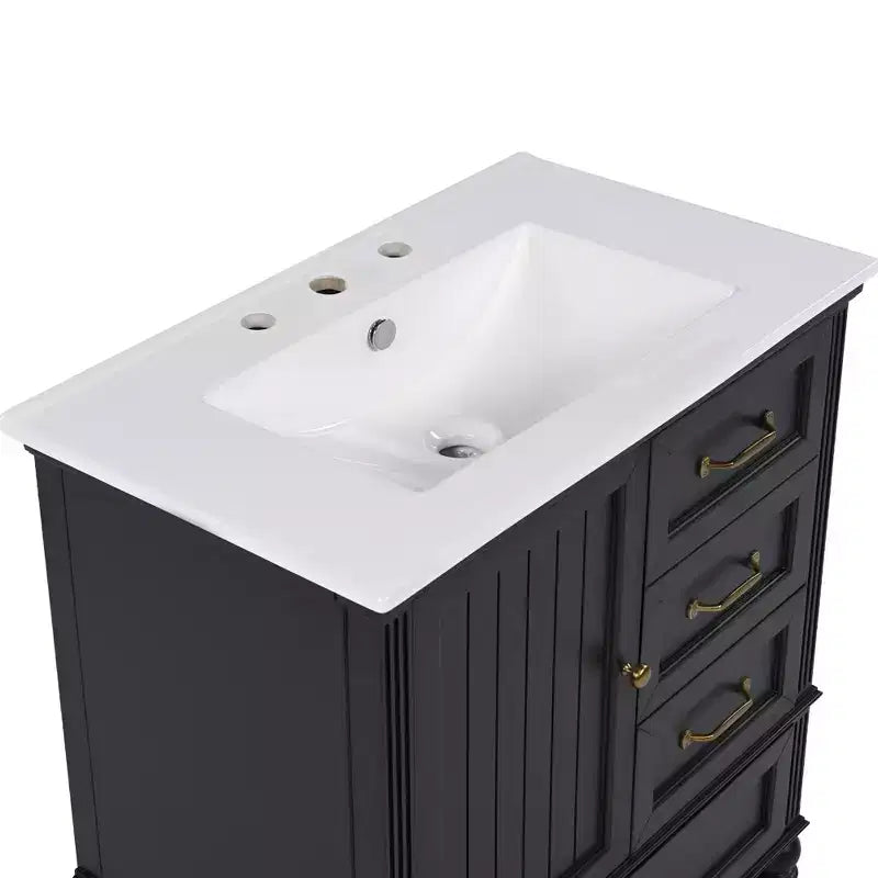 Mobile Bagno da 75 cm con Lavabo e Armadietto Contenitore
