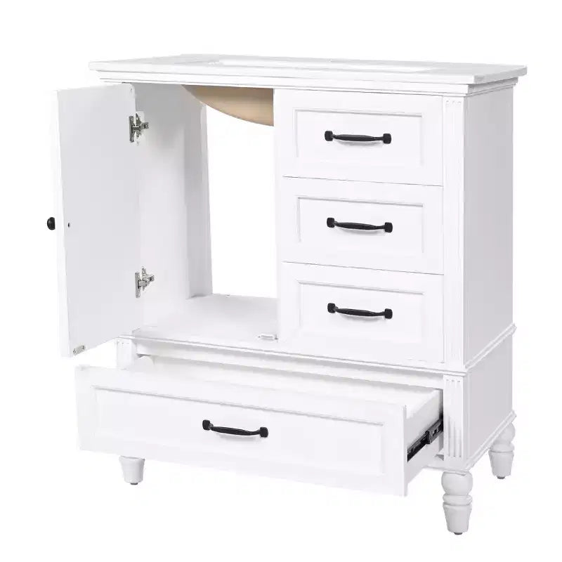 Mobile Bagno da 75 cm con Lavabo e Armadietto Contenitore