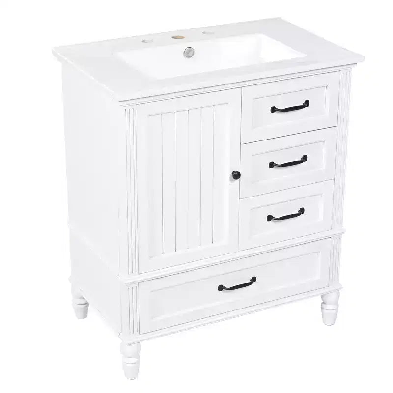 Mobile Bagno da 75 cm con Lavabo e Armadietto Contenitore