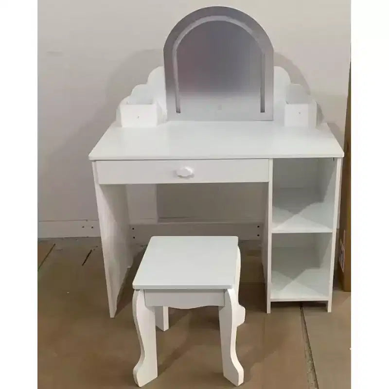 Set toeletta per bambini a onda con specchio LED e accessori