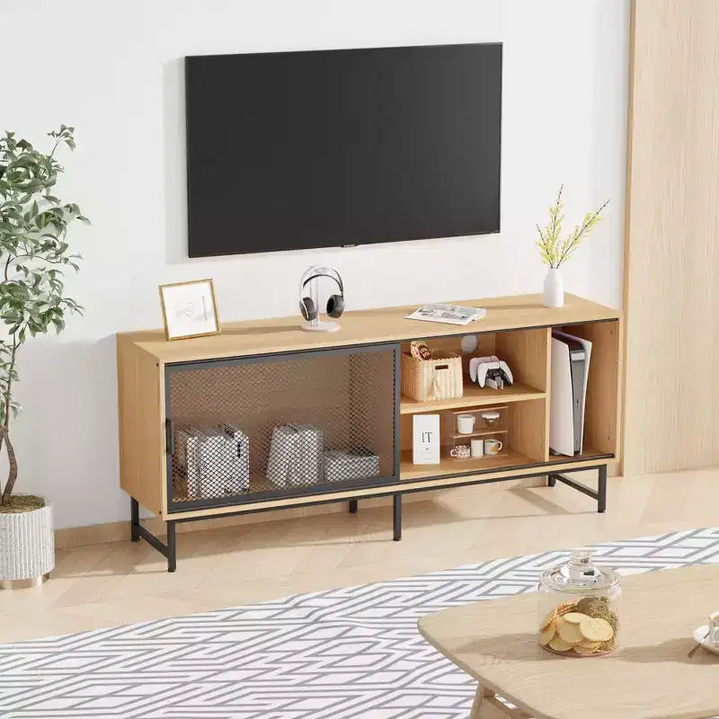 Mobile TV con ante in rete industriale per TV fino a 70"