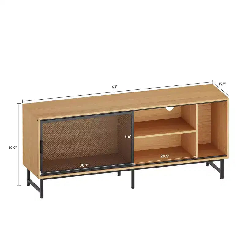 Mobile TV con ante in rete industriale per TV fino a 70"