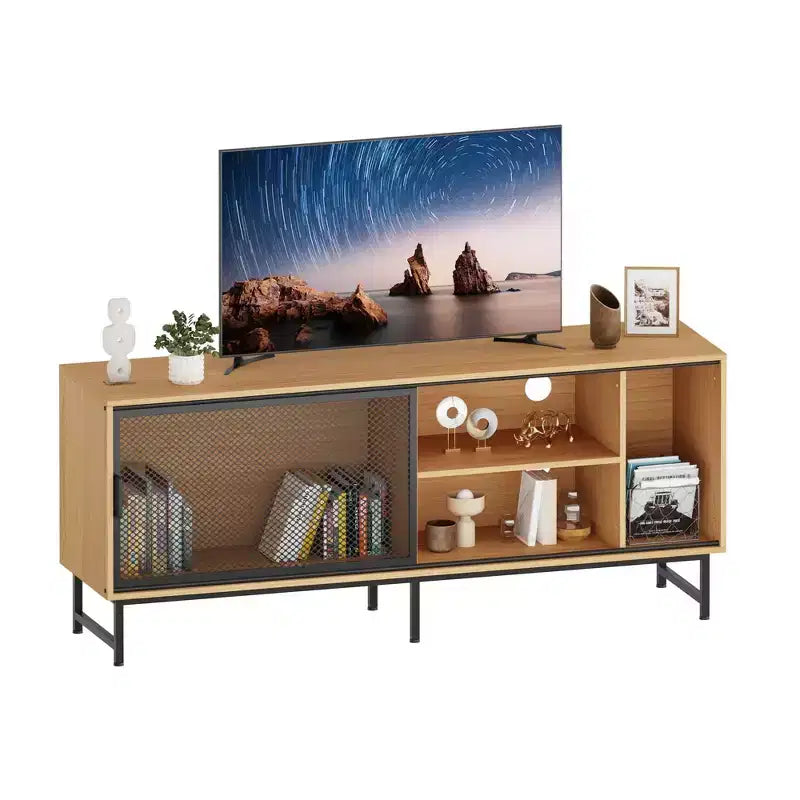 Mobile TV con ante in rete industriale per TV fino a 70"