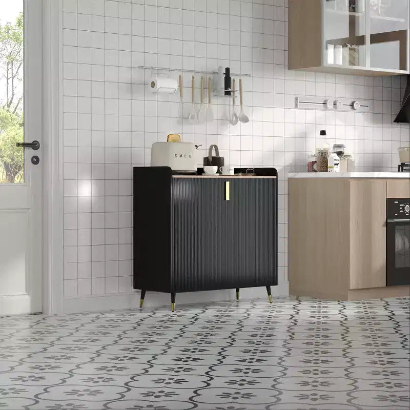 Mobile Bar Industriale per Vino con Portabicchieri e Contenitore