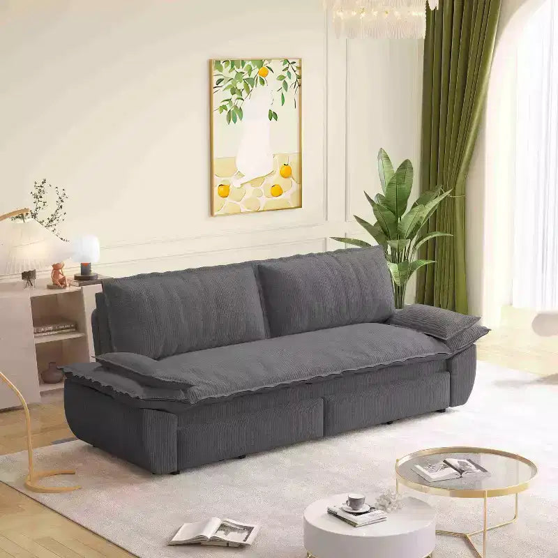 Divano Letto Convertibile in Velluto - 2 Posti