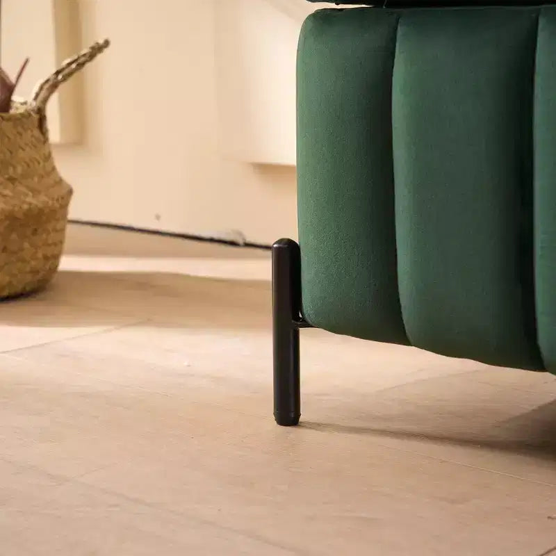 Panca contenitore in velluto da 125 cm – Ottomana poggiapiedi d'accento per camera da letto e soggiorno