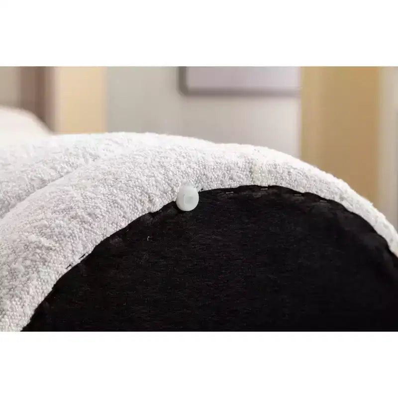 Pouf contenitore rotondo in velluto con coperchio reversibile