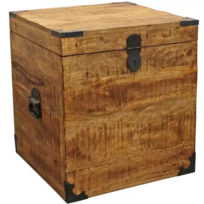Tavolino quadrato in legno massello di mango