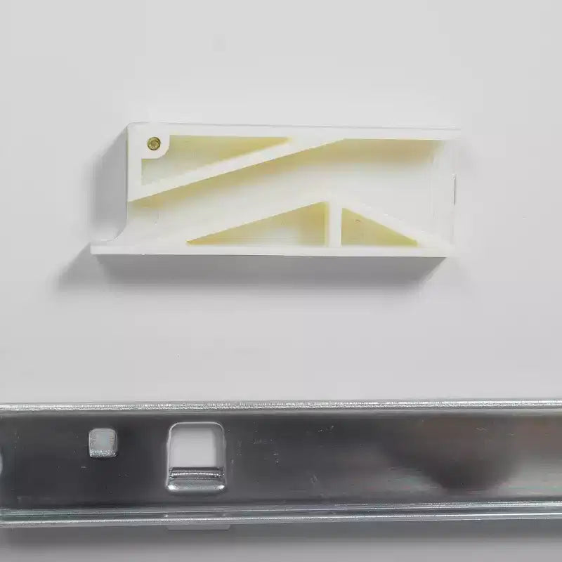 Cassettiera verticale stretta a 2 cassetti – Acciaio bianco, con serratura