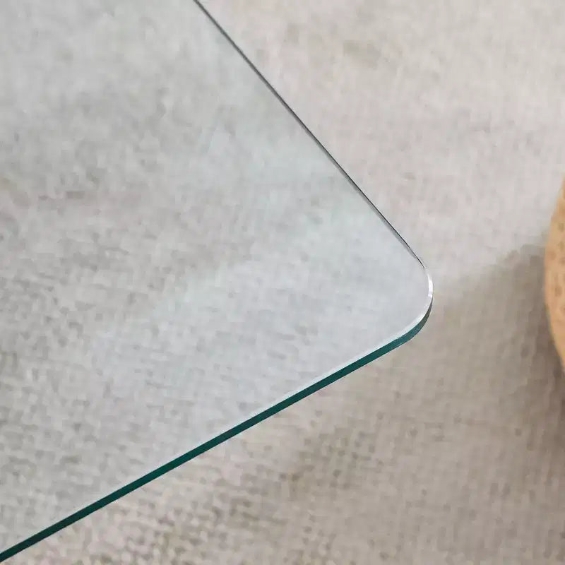 Tavolino da caffè in vetro con base ad anello – Tavolino da salotto moderno