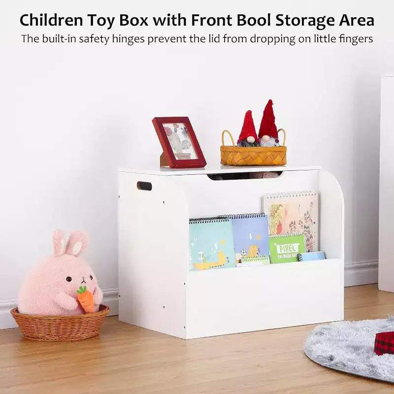 Panca e libreria 2 in 1 per bambini con 2 contenitori