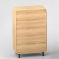 5 Drawers Dresser for Bedroom, 48 Tall Modern Wooden Clothes Dresser with Large Wood Storage, Chest of Drawers for Living Room, Hallway, Natural