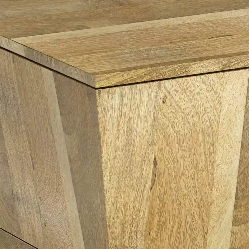 Tavolino quadrato in legno di mango - Finitura naturale