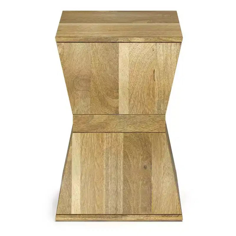 Tavolino quadrato in legno di mango - Finitura naturale