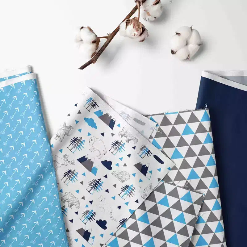 Cesto portabiancheria pieghevole per bambini - Bosco acquatico, blu navy e grigio