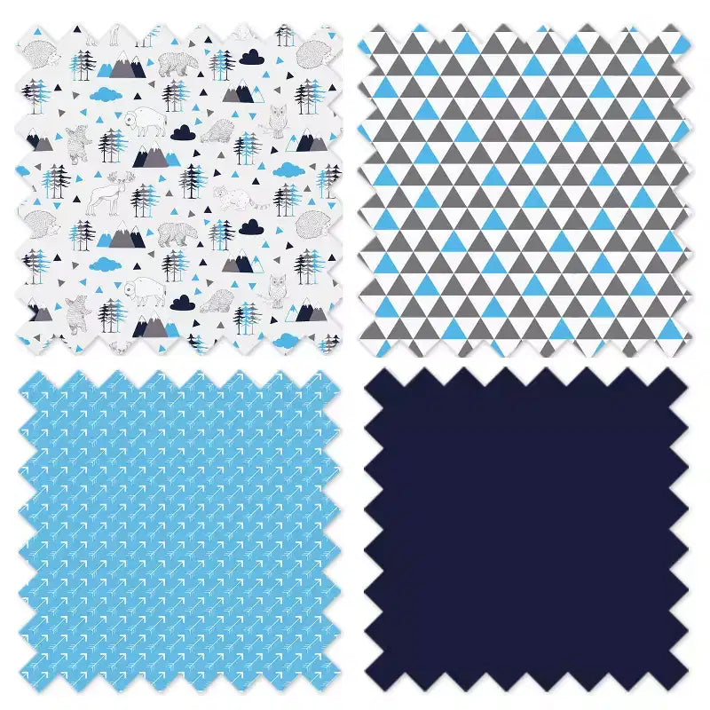 Cesto portabiancheria pieghevole per bambini - Bosco acquatico, blu navy e grigio