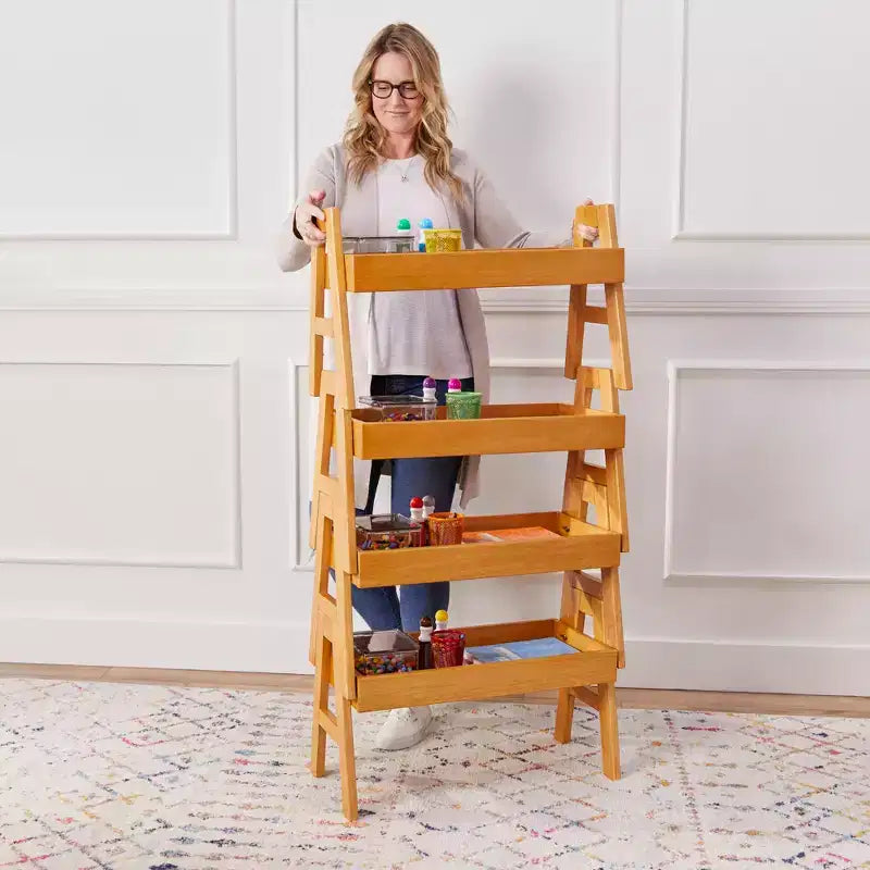 Organizzatore regolabile impilabile con bordo completo – Espositore per libri