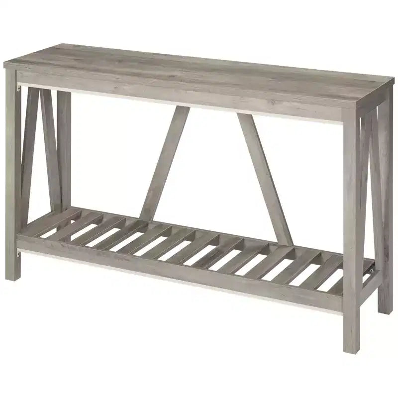 Consolle rustica con ripiano portaoggetti