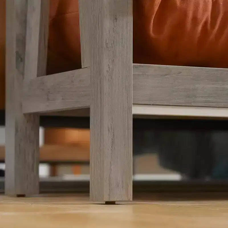 Consolle rustica con ripiano portaoggetti