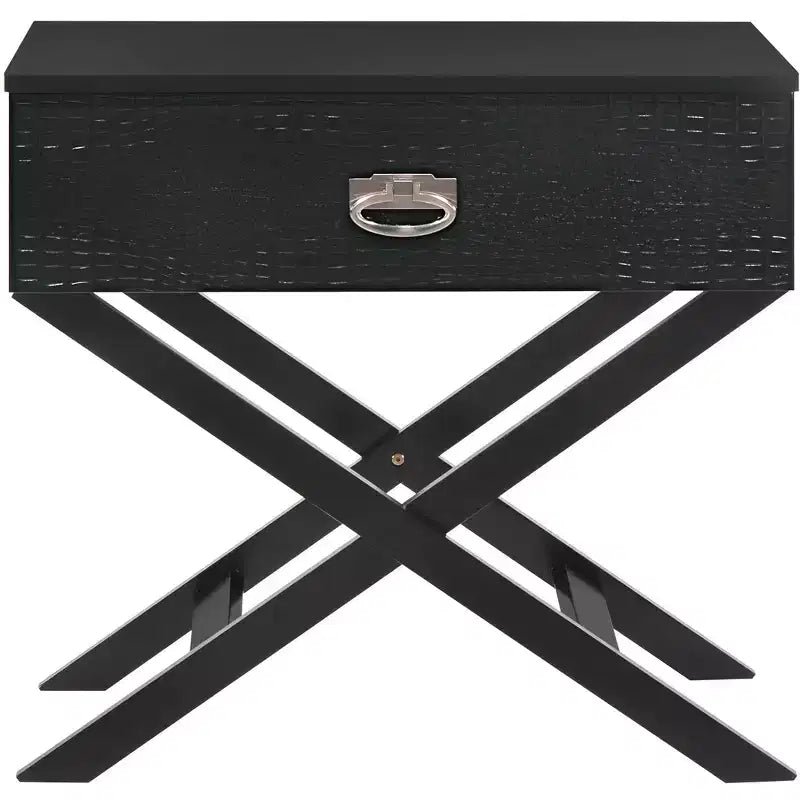 Passion Furniture Xavier 1-Drawer Nightstand (25 in. H x 27 in. W x 16 in. D)